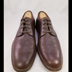 JOHN VARVATOS ITALIAN MEN SHOES OXFORDS BROWN LEATHER SIZE 11.5 EUC